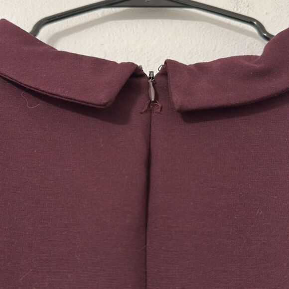 Talbots Cowl Neck Ponte Knit Midi Dress Scuba Stretchy Womens 10 Plum Career - Picture 5 of 12